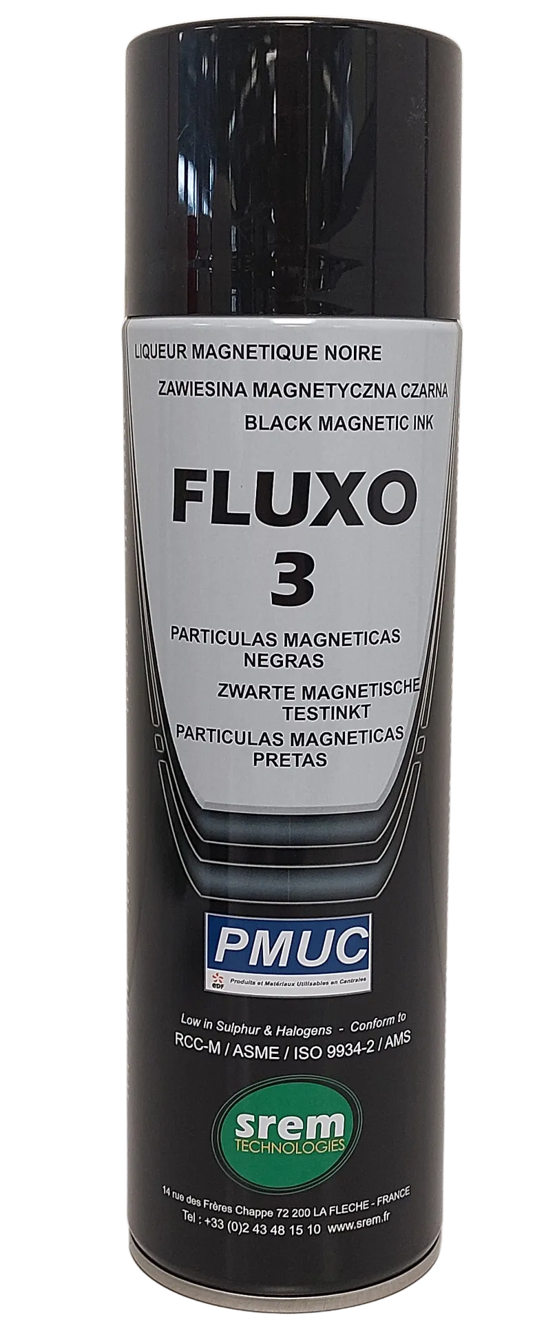 FLUXO 3 – Svart magnetpulver i suspensjon for magnetpulverprøving (MT). – MPI aerosol 500 ml