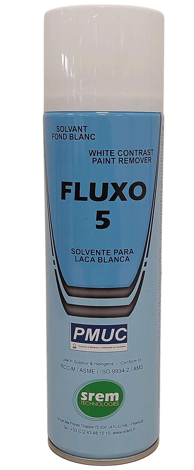 FLUXO 5 – Fjerner hvit kontrastmaling etter inspeksjon (kan også brukes som rensemiddel). – MPI aerosol 500 ml